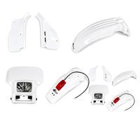 Ufo Plast Kit Plastiche compatibile con Honda XR 600 1988-2000, Parafango Anteriore e Posteriore, Mascherina Portafaro, Laterali Portanumero, Bianco