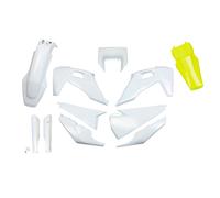 Ufo Husqvarna Te/fe 2020-2023 With Headlight Hukit623f-999d Fork Protectors & Plastics Kit Bianco