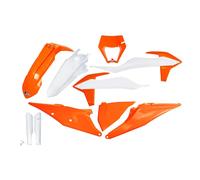 Ufo Ktm Exc/exc-f 2020-2023 With Headlight Ktkit527f-999k Fork Protectors & Plastics Kit Arancione