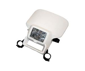 UFO Plast mascherina portafaro con faro alogeno modello Honda XR 250 400 600 bianco universale con elastici per il montaggio