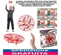 UFO, Primo Drone Illuminato Ricaricabile con Controllo Gestuale x Bambini 5km