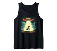 UFO rapisce un cane per una risata intergalattica per un look cool Canotta