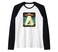 UFO rapisce un cane per una risata intergalattica per un look cool Maglia con Maniche Raglan