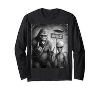 UFO & Rock On Area 51, Bigfoot e Alien Vintage Sasquatch Maglia a Manica