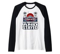 UFO Si schianta sulla Spiaggia della California Maglia con Maniche Raglan