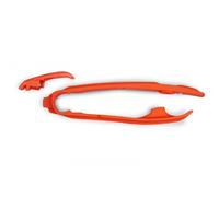 Pattino + fascia forcellone scorri catena UFO KTM SX 125 250 300 2T 2023 Arancio