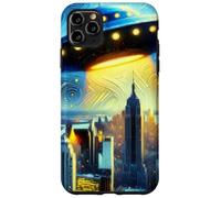 UFO sopra New York City, Notte stellata di Van Gogh Custodia per iPhone 11 Pro Max