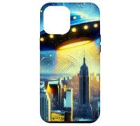 UFO sopra New York City, Notte stellata di Van Gogh Custodia per iPhone 12 Pro Max