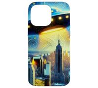UFO sopra New York City, Notte stellata di Van Gogh Custodia per iPhone 14 Pro Max