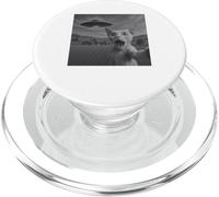 UFO Sphynx Cat Selfie con invasione aliena novità umorismo PopSockets PopGrip per MagSafe