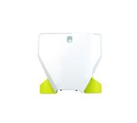 UFO HU03395@040 FRONT NUMBER PLATE WITH GUIDE 20 WHITE HUSQVARNA FC 250 2022