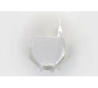 UFO TABELLA PORTANUMERO ANTERIORE KAWASAKI KX 125 2003-2008 BIANCA