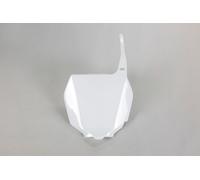 UFO TABELLA PORTANUMERO ANTERIORE SUZUKI RM 125 2001-2012 BIANCA