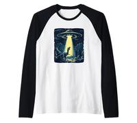 UFO trasmette un dinosauro per risate fuori dal mondo Maglia con Maniche Raglan