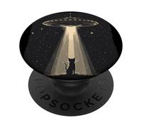 UFO trasmette un gatto per esilaranti racconti alieni PopSockets PopGrip Adesivo