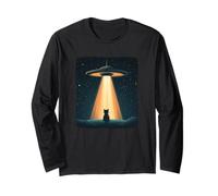 UFO trasmette un gatto per il divertimento cosmico Maglia a Manica