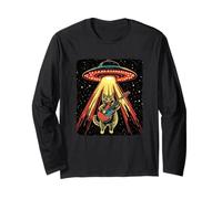 UFO trasmette un gatto Rockstar per un'atmosfera rock fuori dal mondo Maglia a Manica