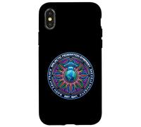 UFO UAP Space Alien Ambasciata Roswell Exploration Emblem Custodia per iPhone X/XS