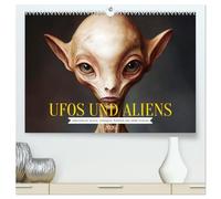 UFOs und Aliens - Außerirdische Spuren, verborgene Wahrheit oder bloße Fantasie (hochwertiger Premium Wandkalender 2026 DIN A2 quer), Kunstdruck in ... Area 51, Mystery und optischen Täuschungen.