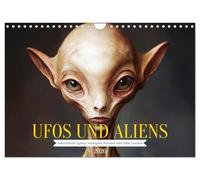 UFOs und Aliens - Außerirdische Spuren, verborgene Wahrheit oder bloße Fantasie (Wandkalender 2026 DIN A4 quer), CALVENDO Monatskalender: Alien ... Area 51, Mystery und optischen Täuschungen.