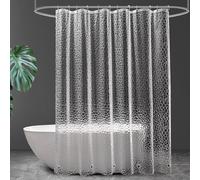 UFRIDAY Tenda da doccia trasparente 182,9 x 190,5 cm, 3D in EVA, tenda da doccia lunga in plastica per bagno, con 12 occhielli in metallo antiruggine, 3 magneti per box doccia, vasche da bagno