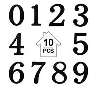 UFURMATE 10 numeri magnetici per cassette postali, 7,6 cm, a forma di indirizzo, numeri civici da 0 a 9, magneti per cassette postali, armadi, appartamenti, case, uffici, camere d'albergo (SimSun nero