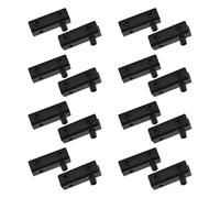 UFURMATE 16 cerniere per porta in vetro nero senza cornice per porta in vetro con morsetto regolabile per armadio kit di ricambio, adatto per porte in vetro a oscillazione libera da 4-6 mm