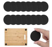 UFURMATE 16 piedini antiscivolo per tagliere, 4 cm, autoadesivi, in schiuma EVA, per cucina, mobili, elettronica (nero)