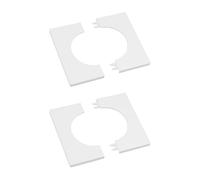 UFURMATE 2 coperture murali per tubi, in plastica ABS, flangia quadrata divisa e rosetta, autoadesive, coperture decorative per tubo (bianco, diametro 60 mm)