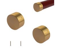 UFURMATE 2 pezzi tappi terminali per corrimano, gradini scale copertura rotonda per corrimano tappi per tubi in ottone raccordi durevoli per corrimano per 37mm/1,46 pollici