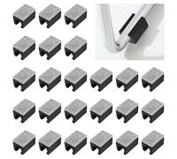 UFURMATE 24 Pezzi Protezioni per Gambe di Sedia 12mm Protezioni per Pavimento in Plastica con Feltro per Gambe di Sedia Protezioni per Piedi di Mobili a Forma di U Antiscivolo Protezioni per Gambe