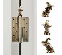 UFURMATE 3 teste di cerniera per la decorazione della casa, magnetiche, vintage, a forma di gatto mago, topper decorativo per cerniere, piccole teste creative in ottone per gattini, magneti, ornamenti