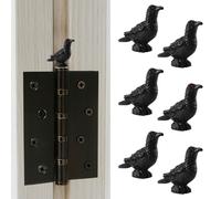 UFURMATE 6 cerniere decorative per la casa, con testa di corvo risorto, magnetiche, decorazioni creative per Halloween, colore nero, con testa di corvo