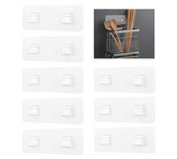 UFURMATE 8 ganci adesivi trasparenti per doccia e doccia, ganci adesivi per bagno, angolari, senza foratura, supporto per cesti piatti e rotondi (7 x 20 cm)