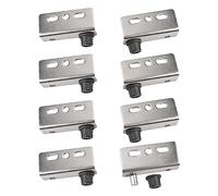 UFURMATE Cerniera a perno in ferro, 4 set di alberi nascosti Armadio Cerniere a bilico Cerniere per porte in legno con perno per porta in legno a battente libera (nichelatura)
