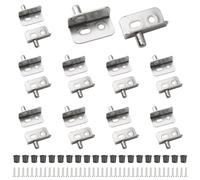 UFURMATE Cerniere a pivot in ferro, 10 set Piccole cerniere a pivot nascoste per armadio Cerniere a pivot per armadio in legno Cerniere per porte con perno Cerniere per porte con boccola per porta in