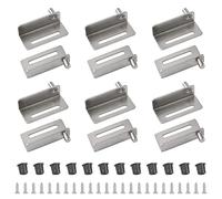 UFURMATE Cerniere girevoli in ferro, 6 paia di cerniere per porte in legno con perno nascosto, cerniere ad angolo retto, per porte in legno a oscillazione libera (foro singolo)