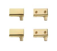 UFURMATE Cerniere Pivot, 4 Pezzi Cerniere Pivot Dorate per Porta in Vetro Senza Cornice Clip per Porta Armadio in Vetro con Perno Cerniera a Morsetto Regolabile Kit di Ricambio per Porta in Vetro a