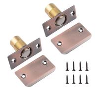 UFURMATE Chiavistello magnetico per porta, regolabile, silenzioso, a sfera, parte superiore della porta, chiusura a rullo nascosta, ricambio per armadio, dispensa (rosso antico)