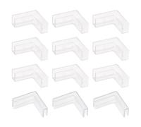 UFURMATE Connettore in vetro, 12 morsetti in plastica a 90 gradi, connettori da vetro trasparente a vetro, senza montatura, supporto per fissaggio o acquario fai da te, vetrina in vetro acrilico (7,7