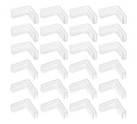 UFURMATE Connettore in vetro, 24 morsetti in plastica a 90 gradi, connettori da vetro trasparente a vetro, senza montatura, supporto per fissaggio o acquario fai da te, vetrina in vetro acrilico (5