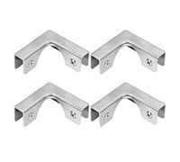 UFURMATE Connettore in vetro, 4 morsetti in acciaio inox per vetro a forma di L, staffe di fissaggio ad angolo retto per fissaggio o acquario senza montatura fai da te, vetrina in vetro