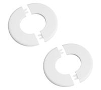 UFURMATE Coperture da parete per tubi, 2 piastre rotonde in plastica da 5 cm, autoadesive, coperture decorative per tubi doccia, diametro interno 53 mm (bianco)
