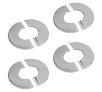 UFURMATE Coperture murali per tubi, 4 piastre rotonde in acciaio inox, autoadesive, coperture decorative per tubi doccia, diametro interno 25 mm
