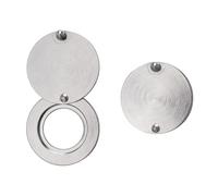 UFURMATE Copri porta visualizzatore, 2 pezzi in ottone cromato brillante per porte di sicurezza e occhi di gatto, copertura girevole per la privacy, diametro interno 16 mm