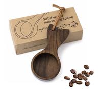 UFURMATE Cucchiaio di legno Cucchiaio di caffè per chicchi di caffè Capacità 10g Cucchiaio per caffè macinato, tè sfuso, sali da bagno, polvere proteica (noce nera)