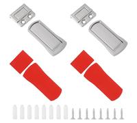 UFURMATE Fermaporta magnetico, 2 pezzi, fermo per porta da pavimento, ultra sottile, per mantenere la porta aperta (argento)