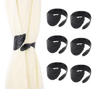 UFURMATE Fermatende per tende a forma di foglia d'acero, 6 pezzi, in metallo, bellissimi supporti decorativi per tende sottili, zanzariere