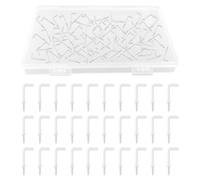 UFURMATE Ganci a vite, 160 ganci a forma di L con superficie rivestita in plastica, ganci a vite ad angolo retto per interni ed esterni