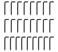 UFURMATE Ganci a vite M4.7 x 70, 25 ganci a forma di L, ganci a spalla per comò e tazze, ganci ad angolo retto, ganci autofilettanti per interni ed esterni (nero)